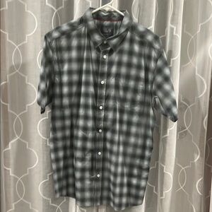 Men's Gray Plaid Shirt